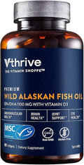 Wild Alaskan Fish Oil with Vitamin D3 60 Softgels M673