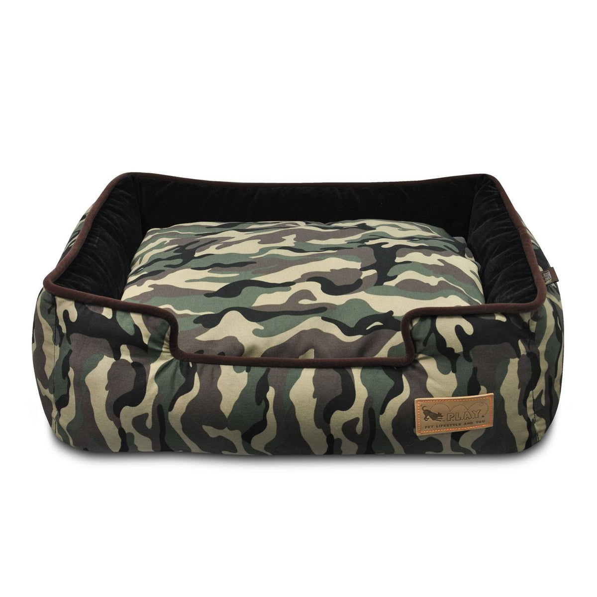 Camouflage Lounge Dog Bed - Green - Large K149