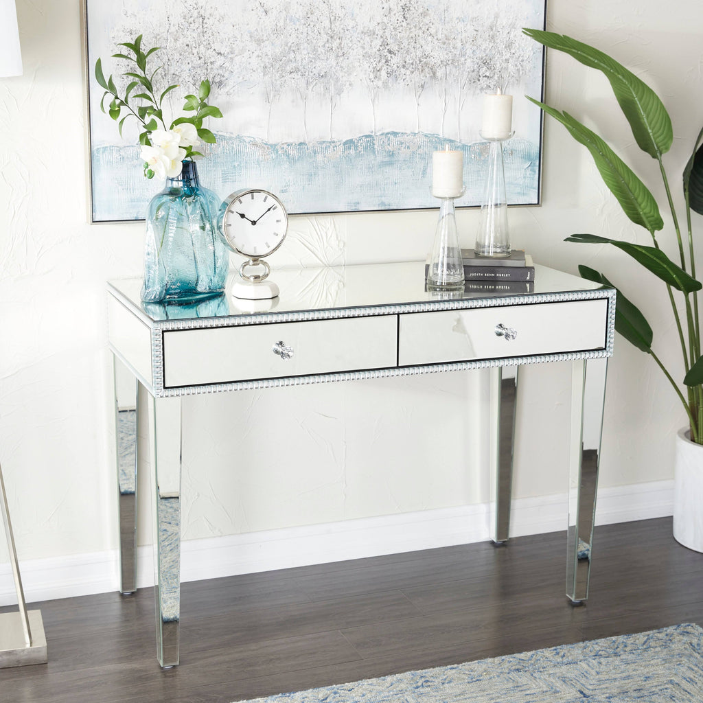 Silver MDF Glam Console Table X57989