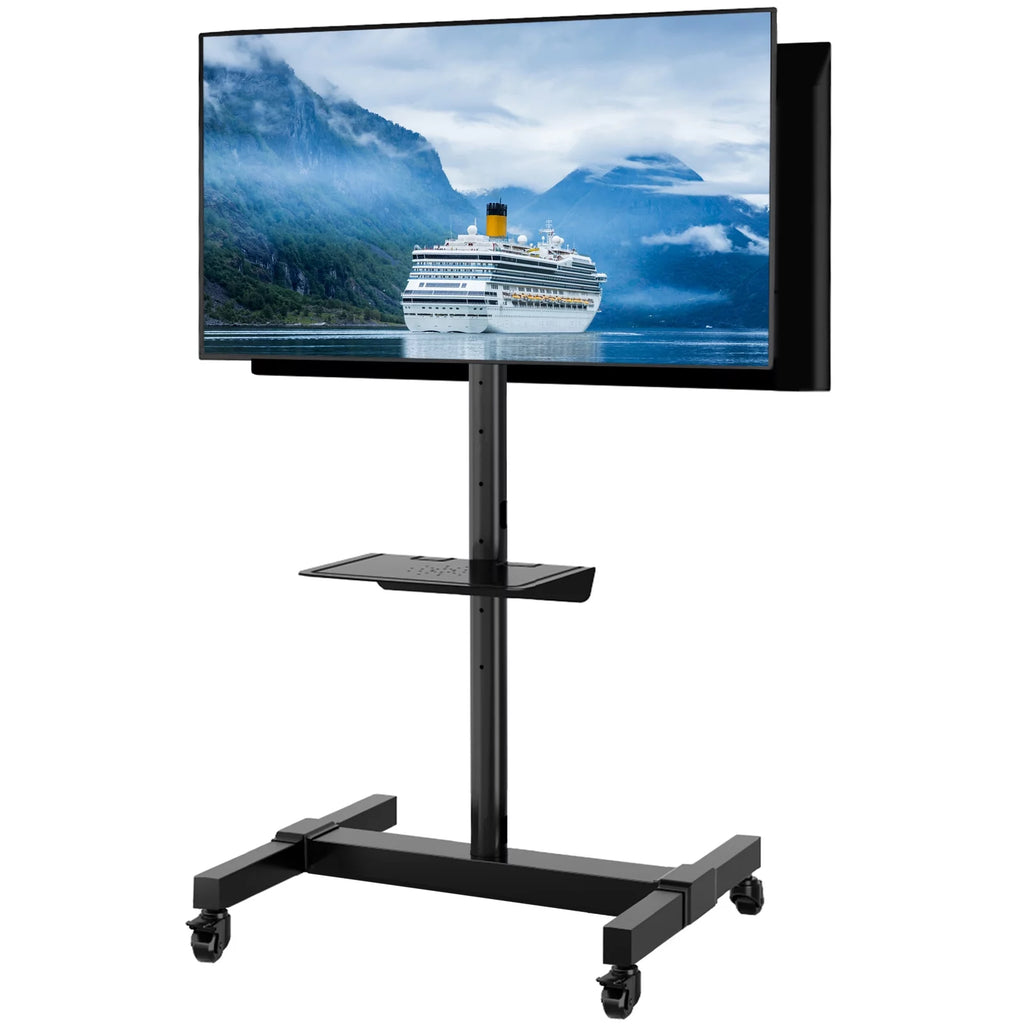 Black Mobile TV Stand for 32 to 55 inch Flat TVs X73291