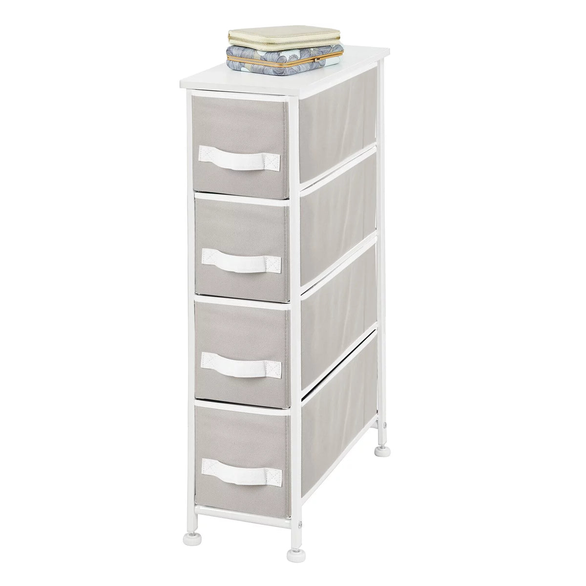 Narrow 4 Fabric Drawers Dresser T324121