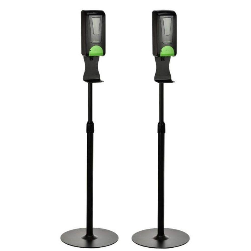 1200 ml Automatic Gel Hand Sanitizer Dispenser in Black with Floor Stand (2-Pack) M711807