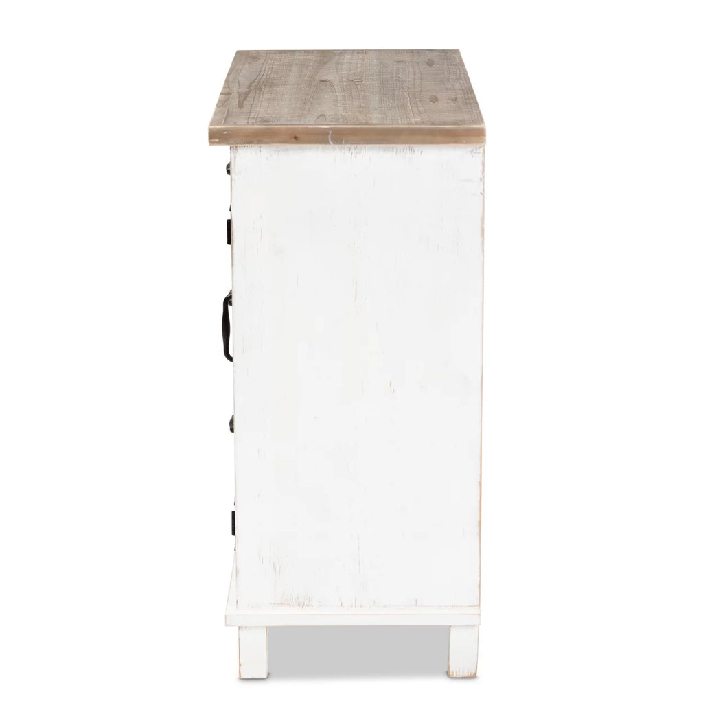 White Oak Brown 3-Drawer Wood K72540