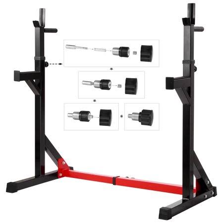 Adjustable Squat Rack Barbell Rack Dip Stand O77626