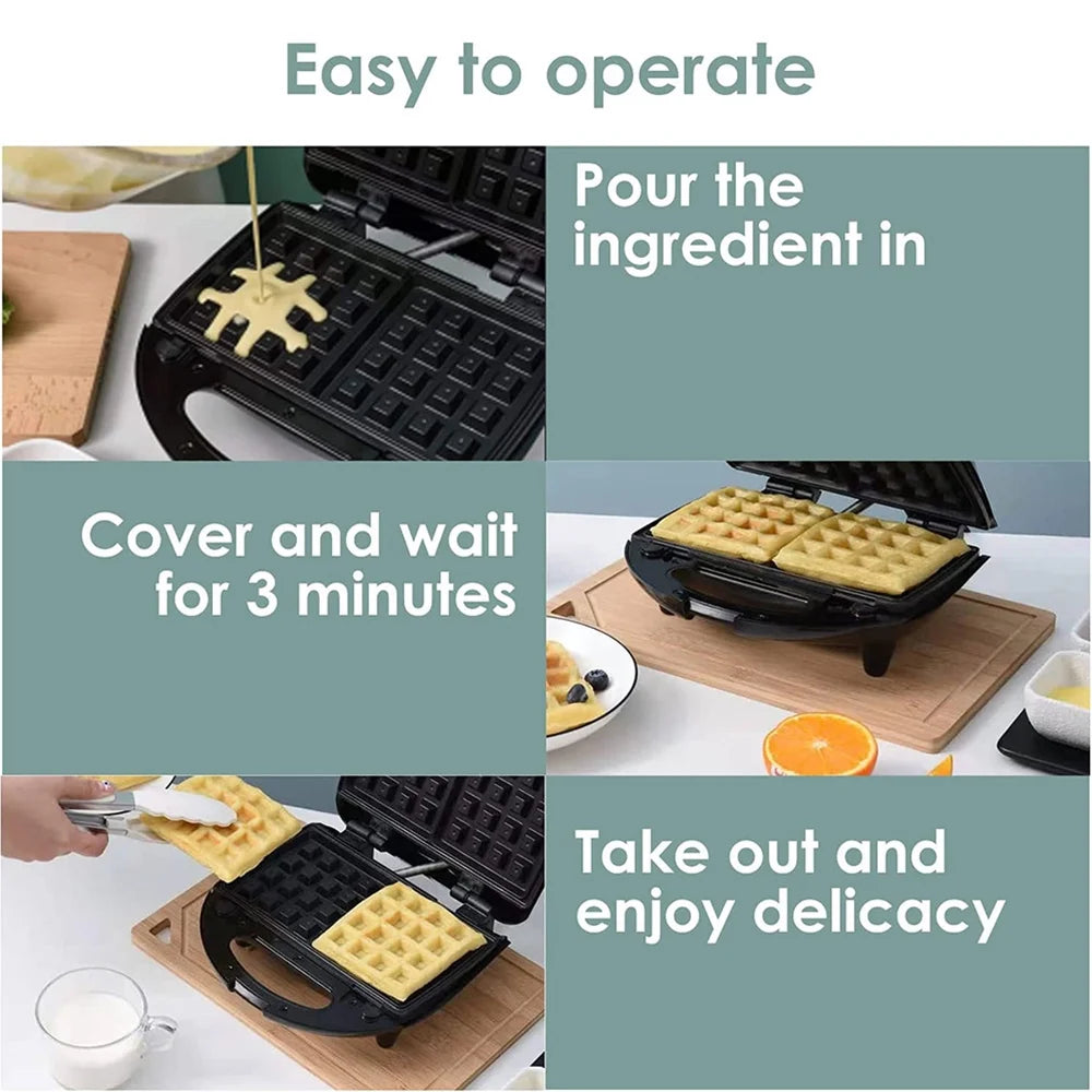 Stainless Steel Electric Baking Pan for Sandwiches, Waffles, and Steaks J6961
