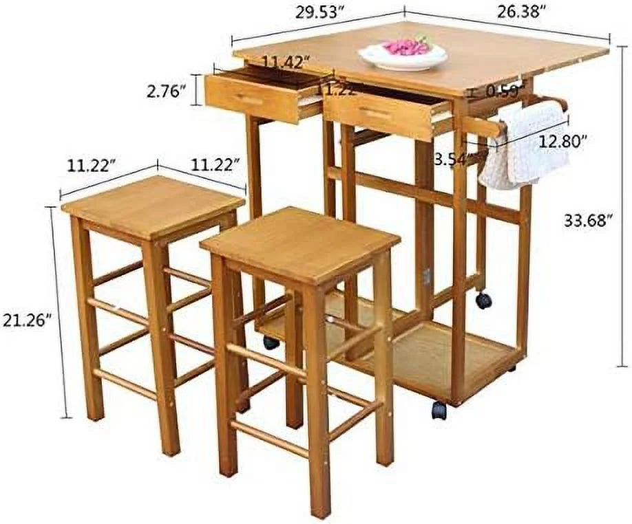 3 Piece Dining Table Set with 2 Chairs K4986